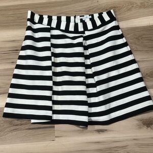 Boden Black and White Striped Skirt